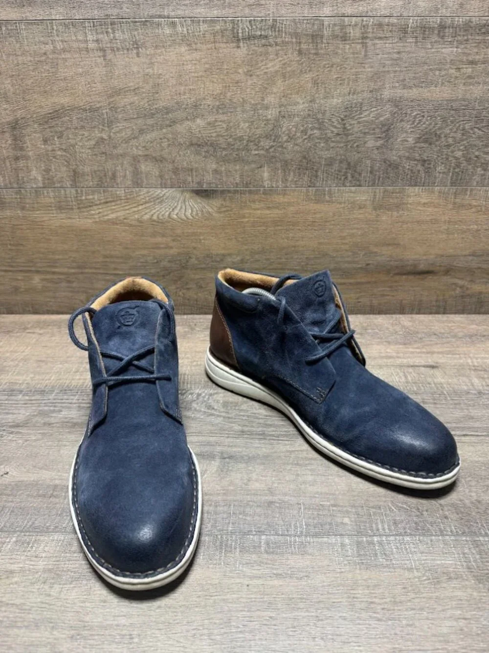 Born Theo Navy Leather Chukka Boots Men's Size 9